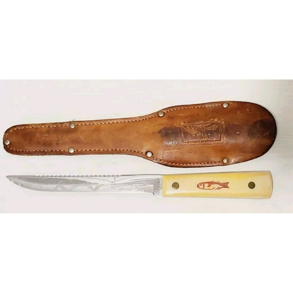 Kabar 1382 USA Fillet Knife With Leather Sheath